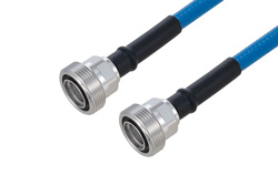 Plenum 7/16 DIN Female to 7/16 DIN Female Low PIM Cable 100 cm Length Using SPP-375-LLPL Coax Using Times Microwave Parts