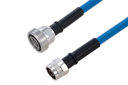 Plenum 7/16 DIN Female to N Male Low PIM Cable 100 cm Length Using SPP-375-LLPL Coax Using Times Microwave Parts