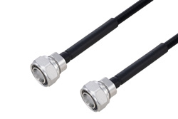 Outdoor Rated 4.3-10 Male to 4.3-10 Male Low PIM Cable 12 Inch Length Using SPO-250 Coax Using Times Microwave Parts