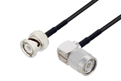 BNC Male to TNC Male Right Angle Low Loss Cable Using LMR-100 Coax