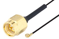 SMA Male to UMCX 2.1 Plug Cable Using 0.81mm Coax, RoHS