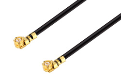 UMCX 2.5 Plug to UMCX 2.5 Plug Cable 12 Inch Length Using 1.37mm Coax, RoHS