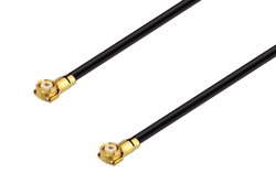 WMCX 1.6 Plug to WMCX 1.6 Plug Cable 12 Inch Length Using 0.81mm Coax, RoHS