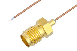 Pigtail Test Probe Cable SMA Female to Trimmed Lead 12 Inch Length Using PE-020SR Coax, RoHS