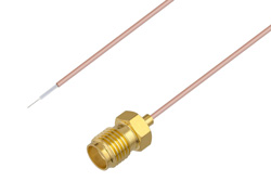 Pigtail Test Probe Cable SMA Female to Trimmed Lead 9 Inch Length Using PE-034SR Coax, RoHS