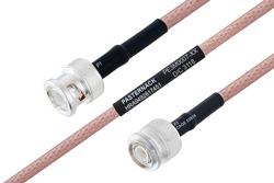 MIL-DTL-17 BNC Male to TNC Male Cable 72 Inch Length Using M17/60-RG142 Coax