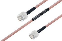 MIL-DTL-17 TNC Male to TNC Male Cable 12 Inch Length Using M17/60-RG142 Coax