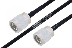 MIL-DTL-17 N Male to N Male Cable 72 Inch Length Using M17/84-RG223 Coax