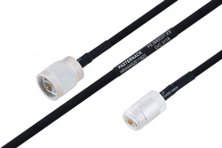 MIL-DTL-17 N Male to N Female Cable 100 cm Length Using M17/84-RG223 Coax