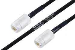 MIL-DTL-17 N Female to N Female Cable 18 Inch Length Using M17/84-RG223 Coax