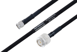 MIL-DTL-17 SMA Male to TNC Male Cable 18 Inch Length Using M17/84-RG223 Coax