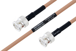MIL-DTL-17 BNC Male to BNC Male Cable 100 cm Length Using M17/128-RG400 Coax