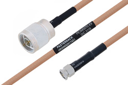 MIL-DTL-17 N Male to SMA Male Cable Using M17/128-RG400 Coax
