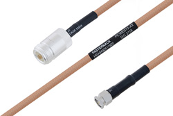 MIL-DTL-17 N Female to SMA Male Cable 100 cm Length Using M17/128-RG400 Coax