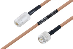 MIL-DTL-17 N Female to TNC Male Cable 200 cm Length Using M17/128-RG400 Coax