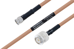 MIL-DTL-17 SMA Male to TNC Male Cable 12 Inch Length Using M17/128-RG400 Coax