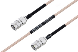 MIL-DTL-17 SMA Male to SMA Male Cable 18 Inch Length Using M17/113-RG316 Coax
