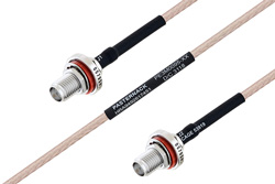 MIL-DTL-17 SMA Female Bulkhead to SMA Female Bulkhead Cable Using M17/113-RG316 Coax
