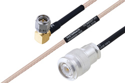 MIL-DTL-17 SMA Male Right Angle to TNC Male Cable 24 Inch Length Using M17/113-RG316 Coax