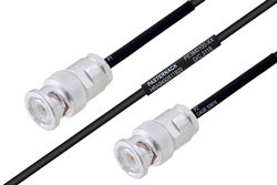 MIL-DTL-17 BNC Male to BNC Male Cable 100 cm Length Using M17/119-RG174 Coax