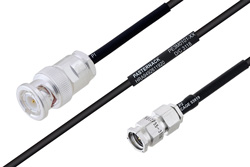 MIL-DTL-17 BNC Male to SMA Male Cable 36 Inch Length Using M17/119-RG174 Coax