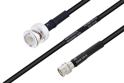 MIL-DTL-17 BNC Male to SMA Male Cable 100 cm Length Using M17/28-RG58 Coax