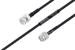 MIL-DTL-17 BNC Male to TNC Male Cable 100 cm Length Using M17/183-00001 Coax