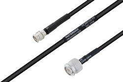 MIL-DTL-17 SMA Male to TNC Male Cable 12 Inch Length Using M17/28-RG58 Coax