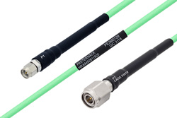 温度预处理型低损耗电缆组件，SMA公头转TNC公头，使用PE-P142LL同轴电缆