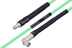 温度预处理型低损耗电缆组件，SMA母头转SMA直角型公头，使用PE-P142LL同轴电缆