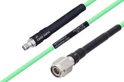 温度预处理型低损耗电缆组件，SMA母头转TNC公头，使用PE-P142LL同轴电缆