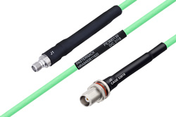 温度预处理型低损耗电缆组件，SMA母头转TNC穿墙式母头，使用PE-P142LL同轴电缆