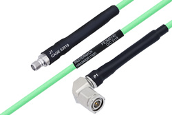 温度预处理型低损耗电缆组件，SMA母头转TNC直角型公头，使用PE-P142LL同轴电缆