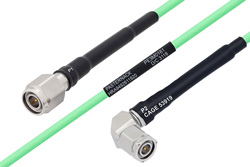 温度预处理型低损耗电缆组件，TNC公头转TNC直角型公头，使用PE-P142LL同轴电缆