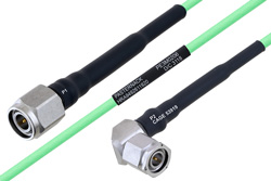 温度预处理型低损耗电缆组件，TNC公头转TNC直角型公头，使用PE-P160LL同轴电缆