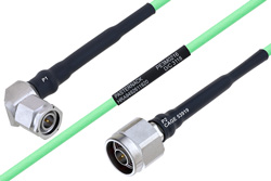 温度预处理型低损耗电缆组件，TNC直角型公头转N型公头，使用PE-P160LL同轴电缆