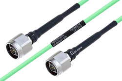 温度预处理型低损耗电缆组件，N型公头转N型公头，使用PE-P160LL同轴电缆