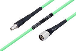 温度预处理型低损耗电缆组件，SMA公头转N型公头，使用PE-P300LL同轴电缆