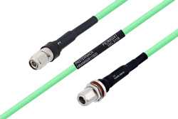 温度预处理型低损耗电缆组件，TNC公头转N型穿墙式母头，使用PE-P300LL同轴电缆