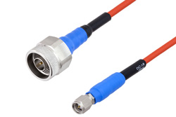 PE-TC151 Series Phase Stable Test Cable SMA Male to N Male to 18 GHz 24 Inch Length ,RoHS