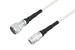 Quick Lock N Male to N Female Low Frequency Low Loss Cable 200 cm Length Using PE-SF200LL Coax, RoHS