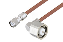 LC Male Right Angle to HN Male Cable 100 CM Length Using RG393 Coax