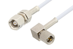 SMC Plug to 10-32 Male Right Angle Cable Using RG196 Coax
