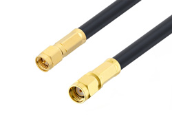 SMA Male to Reverse Polarity SMA Male Cable 12 Inch Length Using LMR-240 Coax