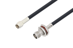 SMA Male to TNC Female Bulkhead Low Loss Cable 100 CM Length Using LMR-195 Coax