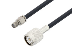 SMA Female to TNC Male Cable Using LMR-195-FR Coax , LF Solder