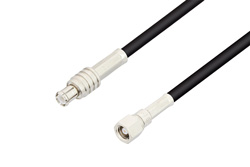 SMC Plug to MCX Plug Low Loss Cable 60 Inch Length Using LMR-100 Coax