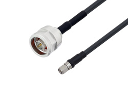 N Male to SMA Male Cable Using LMR-240-UF Coax with HeatShrink