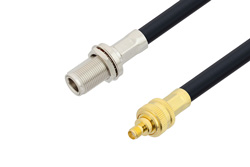 N Female Bulkhead to SMA Female Cable 200 cm Length Using LMR-400-UF Coax