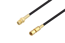 SMA Female to SSMC Plug Cable 100 cm Length Using LMR-100 Coax